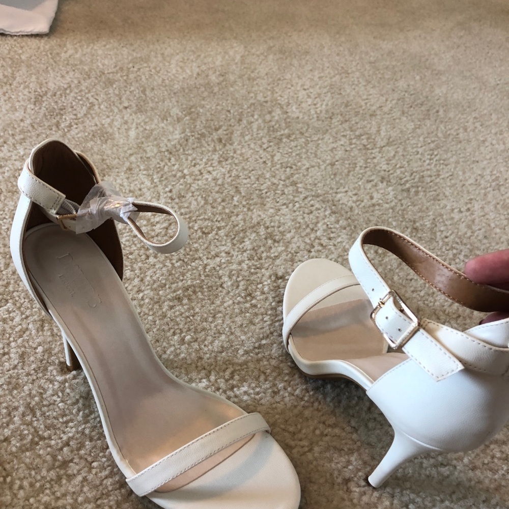 White heels from David’s Bridal